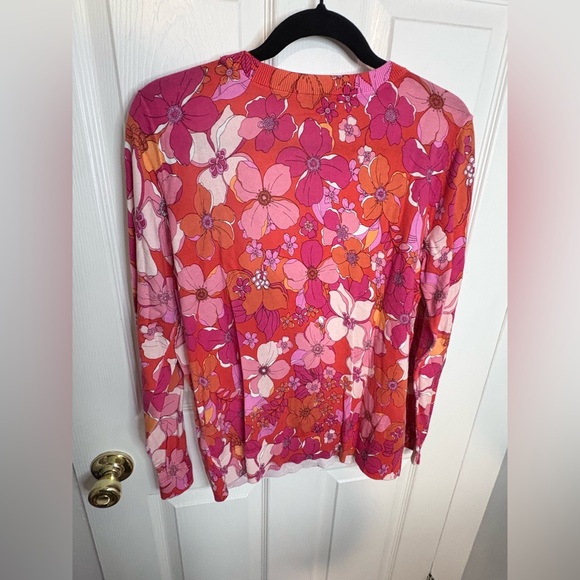 Talbots Tossed Flowers Crewneck Sweater – Floral – Size L | Lightweight - Picture 7 of 8